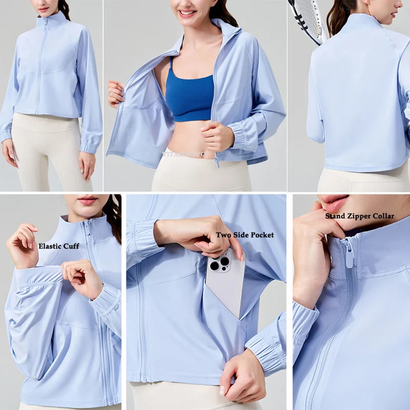 Women's UPF50 Sun Protection Jacket – Lightweight Zip-Up