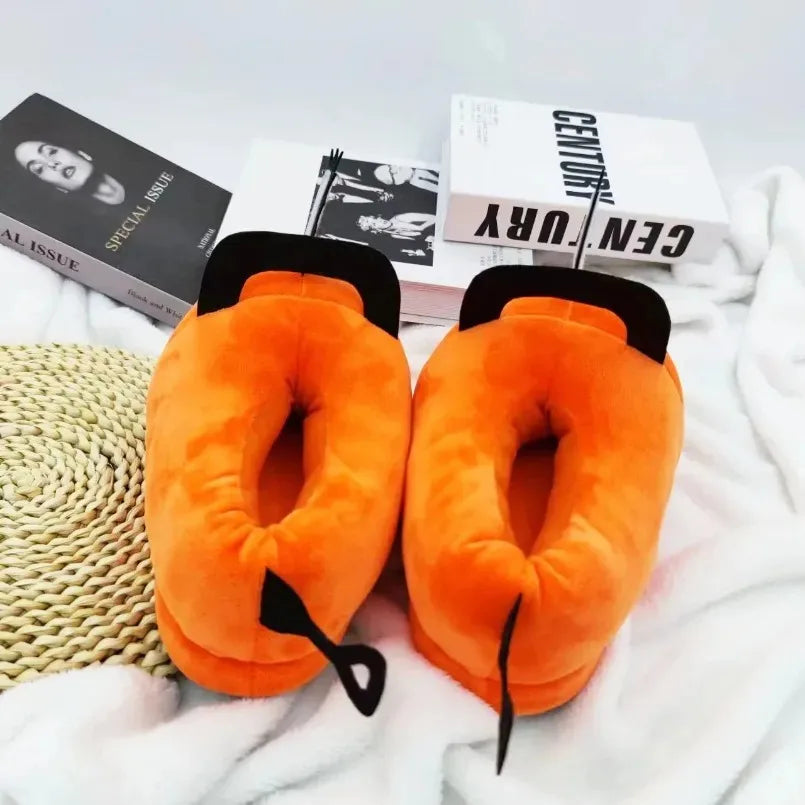 Pochita Plush Slippers – Chainsaw Man Anime Indoor Slippers