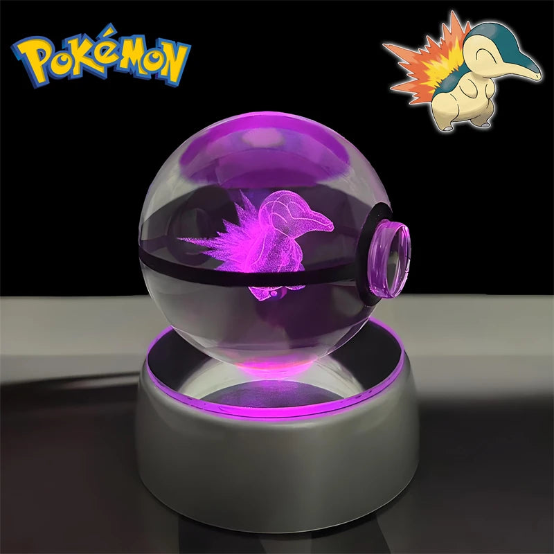 Pokémon 3D Crystal Poké Ball Night Light with LED Base
