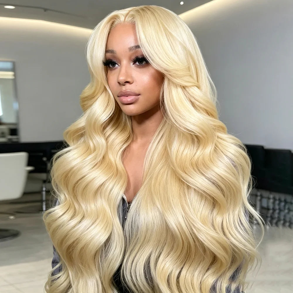 613 Blonde Body Wave Wig – 13x6 HD Lace Frontal 100% Human Hair