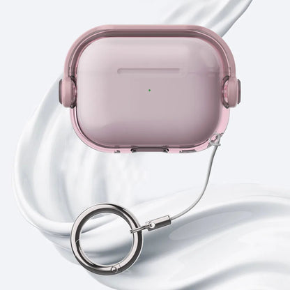 Clear AirPods Case with Security Lock Ring – Candy Color Cover