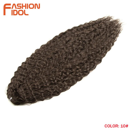 24 Inch Water Wave Crochet Braiding Hair – Synthetic Twist Curly Ombre Extensions