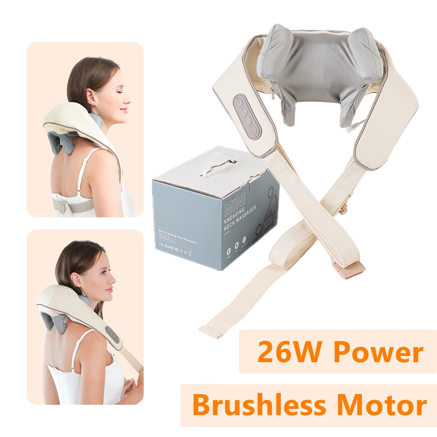 Neck & Shoulder Massager Shawl – Wireless Kneading Relief