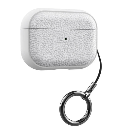 Leather Texture AirPods Case with Carabiner Ring