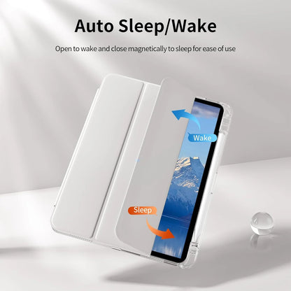 iPad Case Clear Back Smart Folio with Auto Wake/Sleep