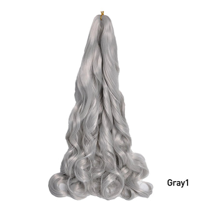 French Curl Braiding Hair 24 Inch – Pre-Stretched Synthetic Spiral Braids for Women