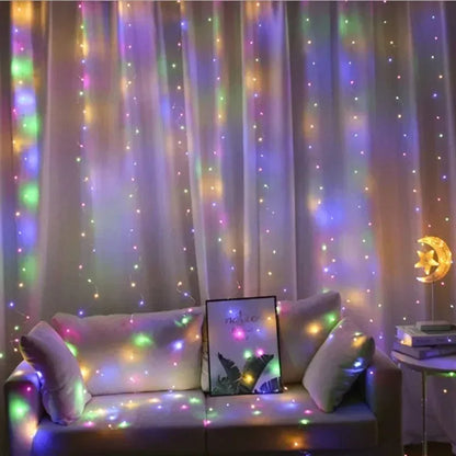 LED Curtain Fairy Lights with Remote Control – USB, Multiple Sizes & Colors