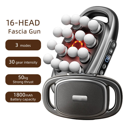 Fascia Gun Massager – Multi-Head High-Frequency Vibration