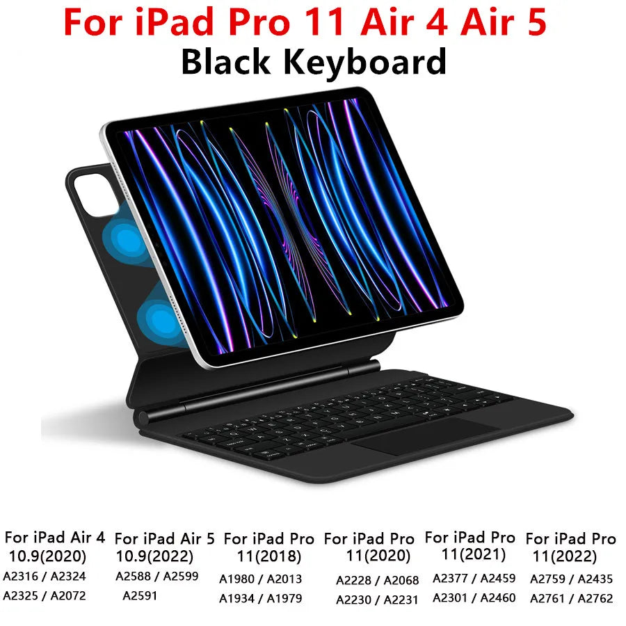 iPad Magic Keyboard Case with Touchpad – Backlit, Fits Pro, Air, 10th Gen & More