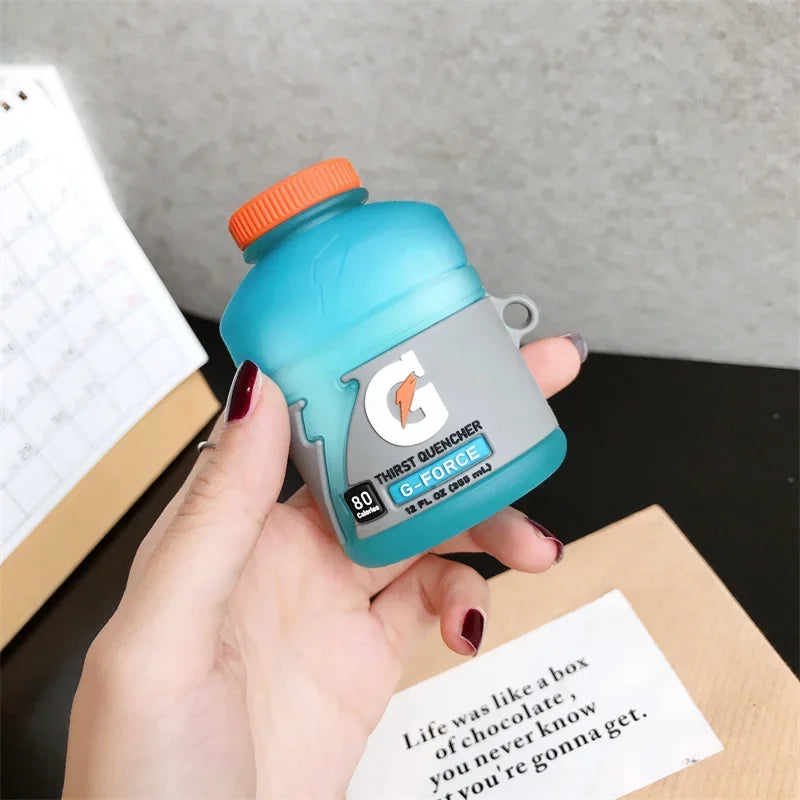 Cute Cartoon Snack AirPods Case – Fun 3D Silicone Protective Cover