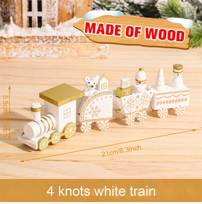 Christmas Wooden Train Decoration – Festive Holiday Ornament