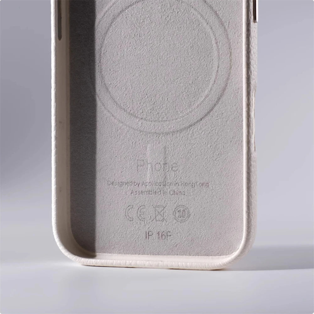 Magnetic Lychee Texture PU Leather iPhone Case