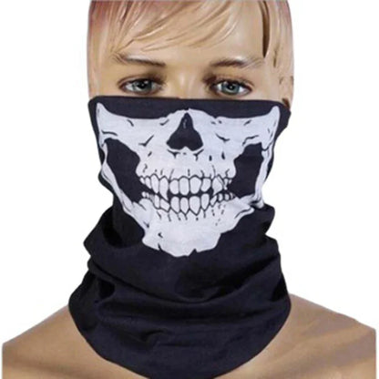 Skull Face Mask Halloween Skeleton Neck Gaiter Costume