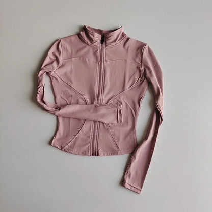 Women's Slim Fit Full-Zip Athletic Jacket – Quick Dry Activewear