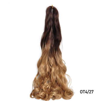 French Curl Braiding Hair 24 Inch – Pre-Stretched Synthetic Spiral Braids for Women