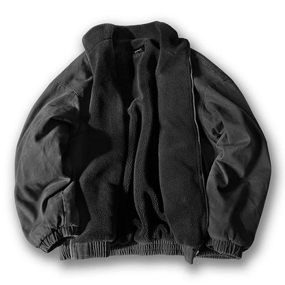 Men's Polar Fleece Jacket – Vintage Loose Streetwear Winter Coat