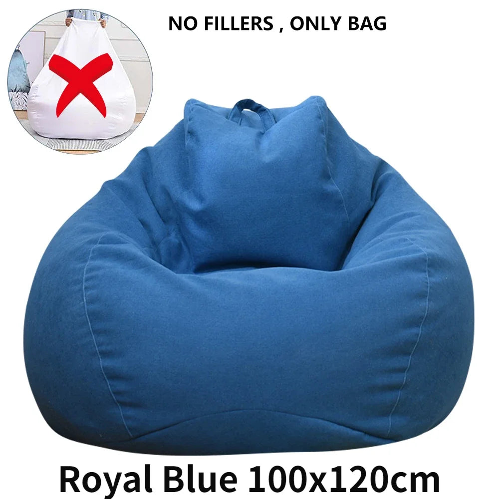 Large Soft Bean Bag Chair Cover Without Filler