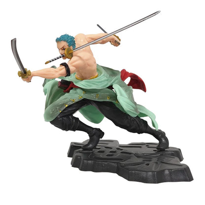 One Piece Luffy and Roronoa Zoro Three Sword PVC Action Figure