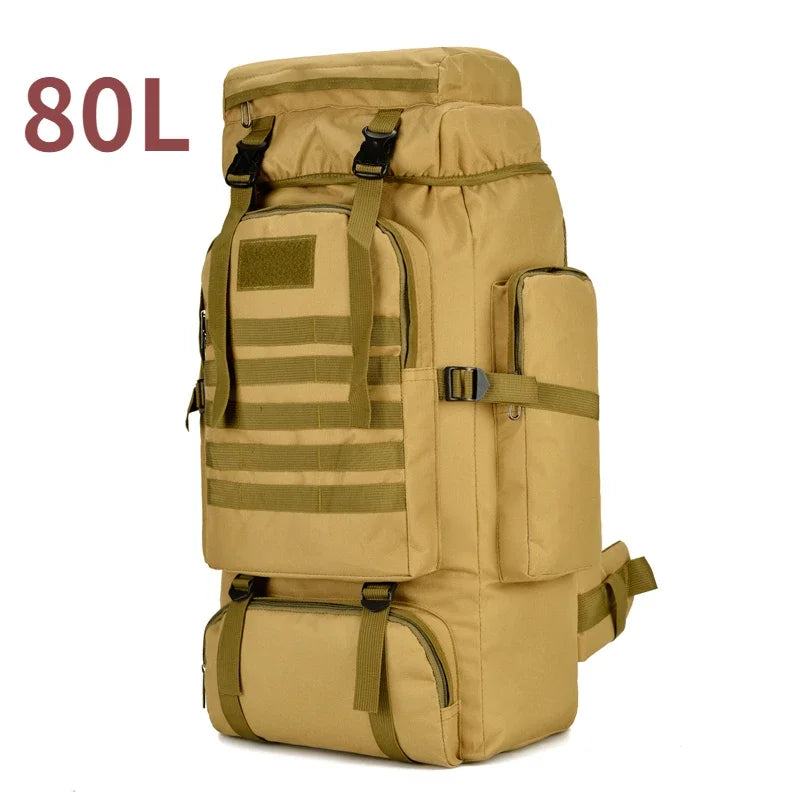 Large Tactical Hiking Backpack – 80L/100L Military Molle Bag for Camping & Travel