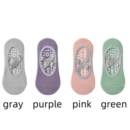 Non-Slip Yoga Socks for Women – Backless Ballet & Pilates Grip Socks