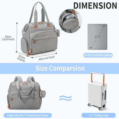 Large Diaper Bag Backpack – Maternity Nappy Bag with Pacifier Pouch