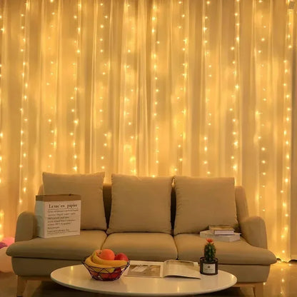 LED Curtain Fairy Lights with Remote Control – USB, Multiple Sizes & Colors
