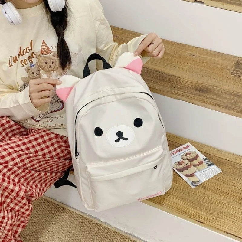 Cute Rilakkuma Bear Large Capacity School Backpack