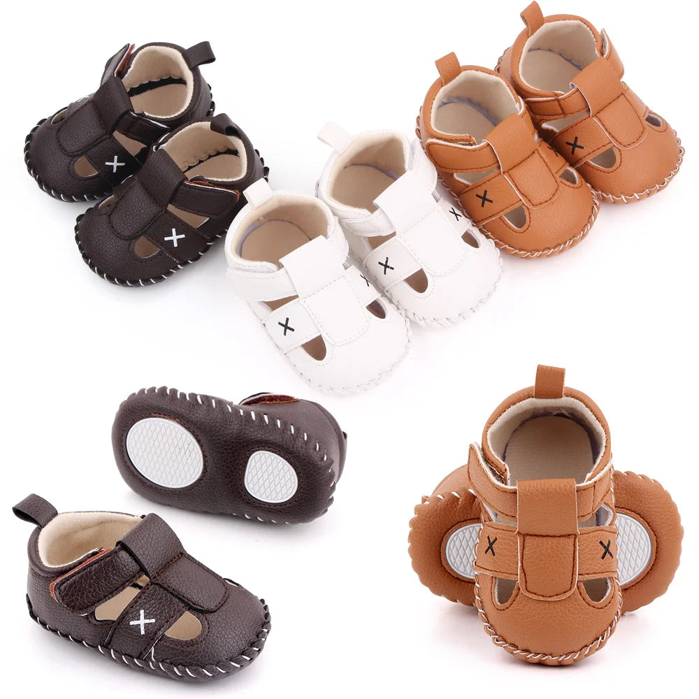 Baby Hollow Sandals – Soft PU Sole for Boys & Girls 0–18 Months