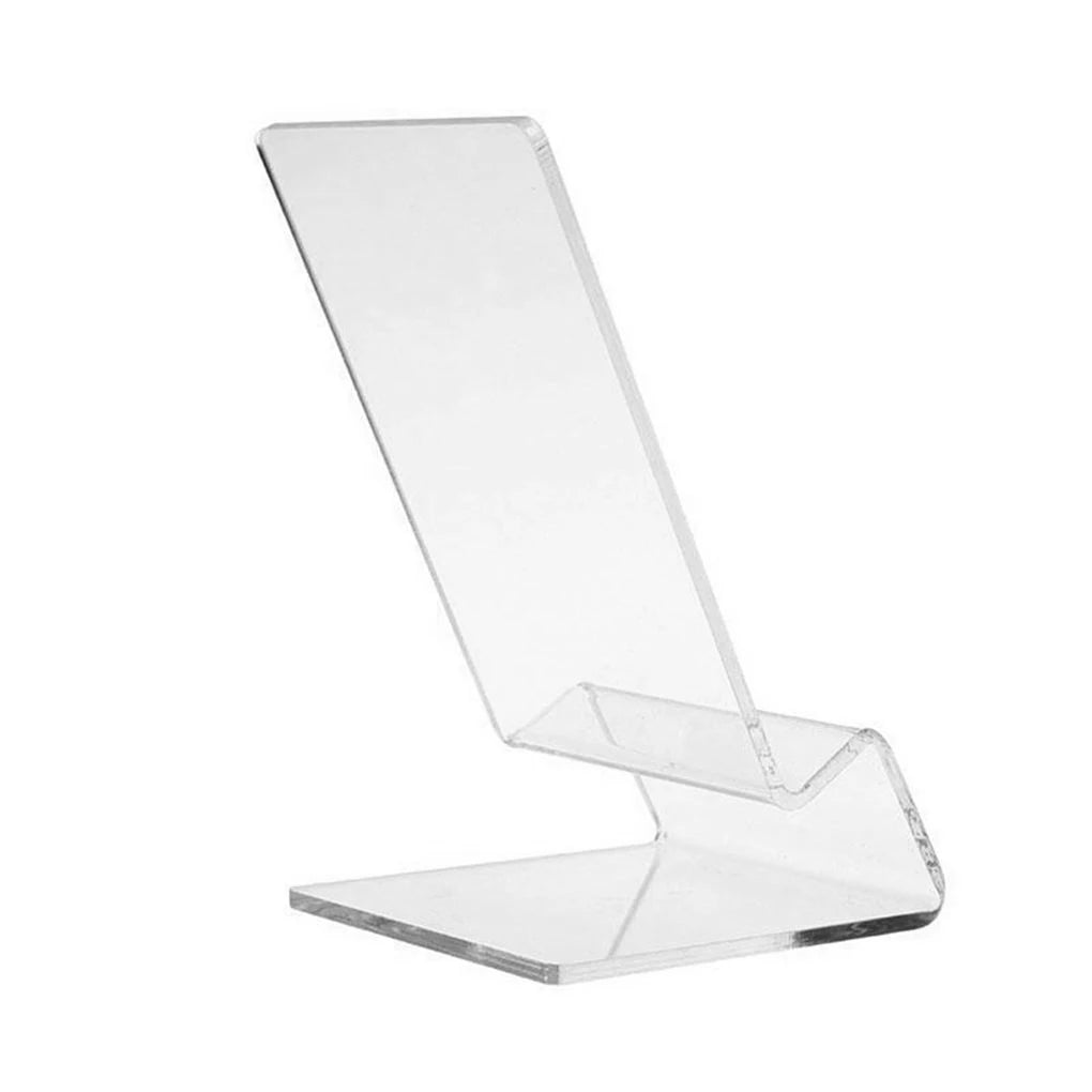 Clear Acrylic Phone Stand – Mini Portable Desktop Display Holder