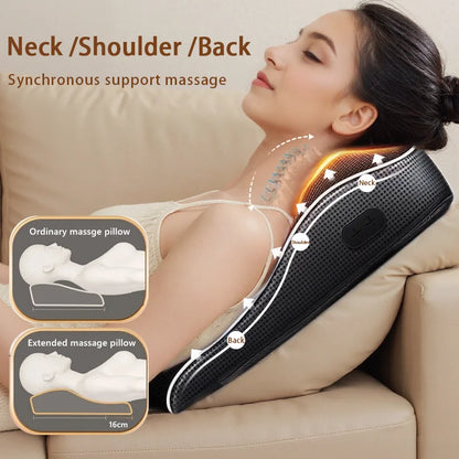 Electric Cervical Neck & Back Massager – Airbag Shiatsu with Heat
