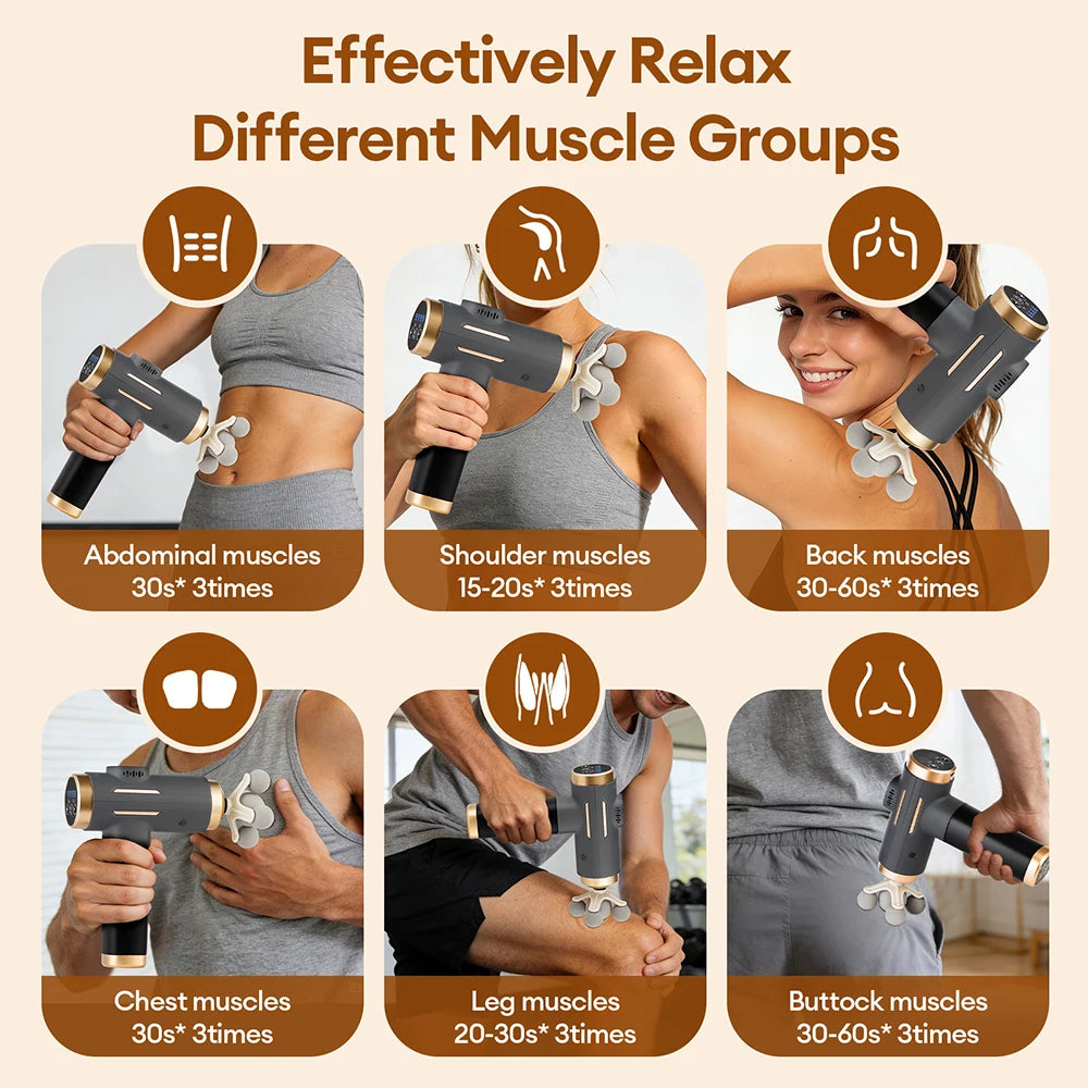 Massage Gun 11-in-1 Electric Fascia Gun with 99 Speed Levels