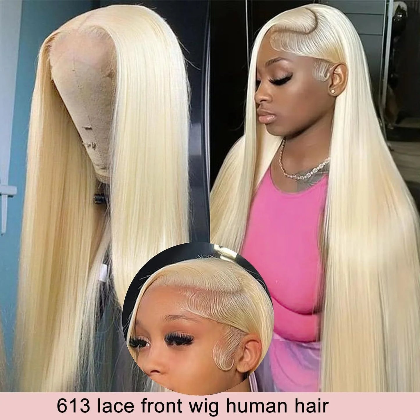 Straight Lace Front Wig Human Hair 13x4 180%-250% Density Pre-Plucked