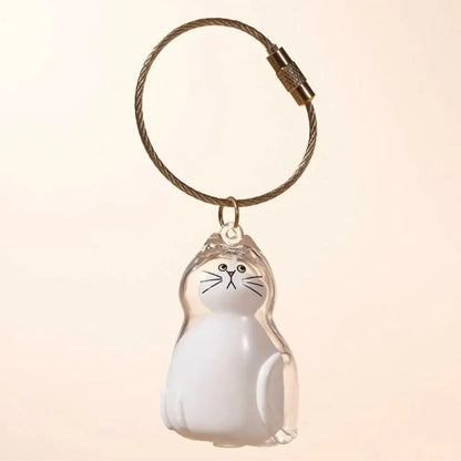 Pet Hair Memorial Keychain – Transparent Dog & Cat Pendant