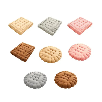 Biscuit Shape Seat Cushion – Cute Soft Thick Floor Pillow for Home & Balcony