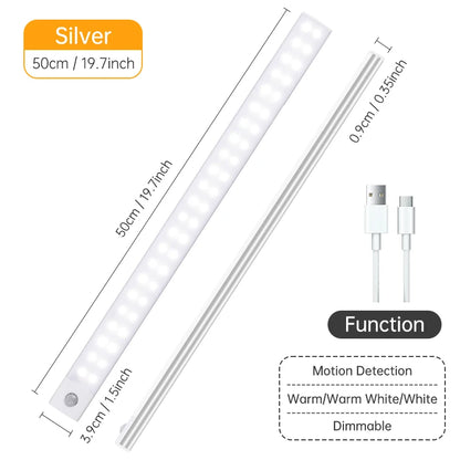USB Rechargeable Motion Sensor LED Light – Cabinet & Wardrobe