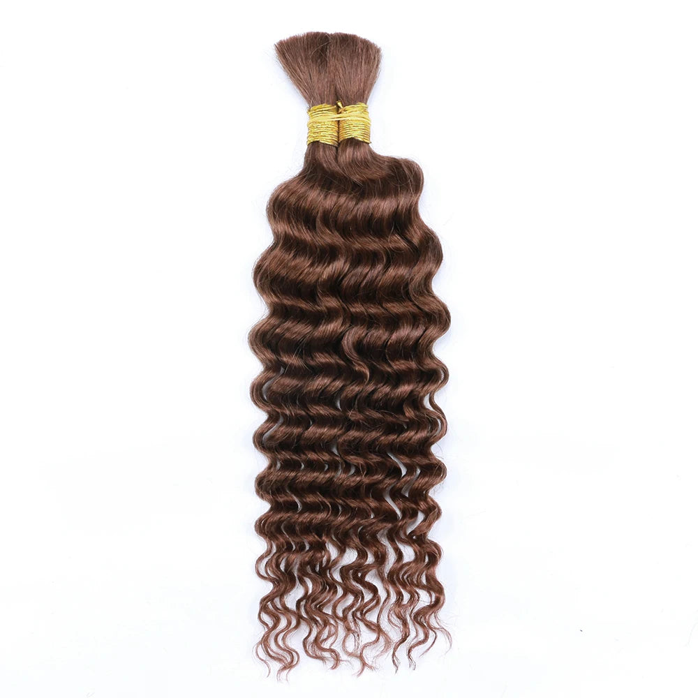 Deep Wave Human Braiding Hair Bulk 100g No Weft for Boho Braids