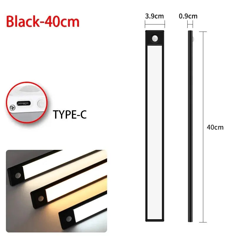 LED Motion Sensor Under Cabinet Light Bar – USB Rechargeable