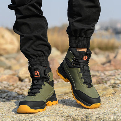 Steel Toe Work Boots Men - Breathable Safety Shoes Anti-Puncture