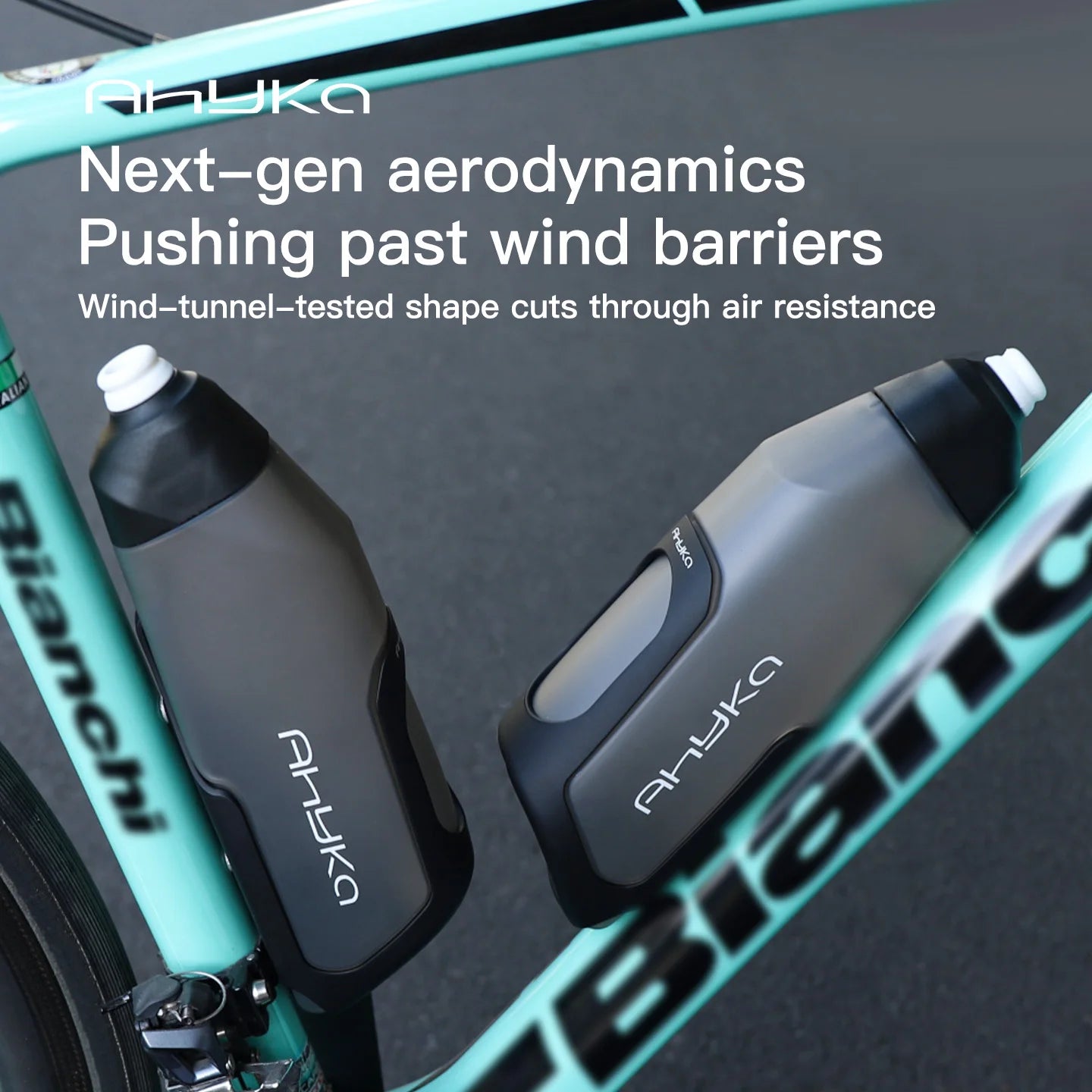 AhyKa Aerodynamic Road Bike Water Bottle Set