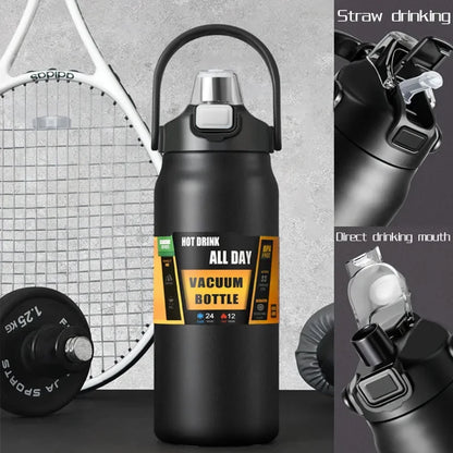 Large Capacity Vacuum Insulated Water Bottle – 800ml to 1500ml Stainless Steel Thermos