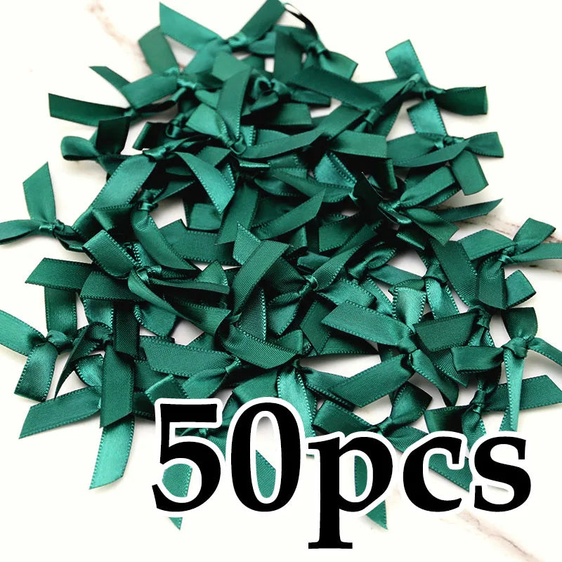 Satin Ribbon Bows 50pcs for DIY Crafts & Gift Wrapping