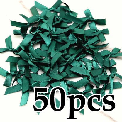 Satin Ribbon Bows 50pcs for DIY Crafts & Gift Wrapping