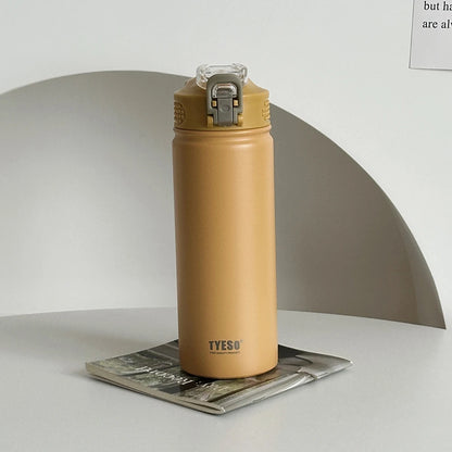 Tyeso Insulated Thermos Water Bottle with Straw – Stainless Steel