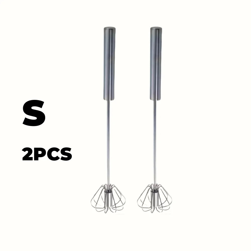 Semi-Automatic Egg Beater – Stainless Steel Hand Whisk