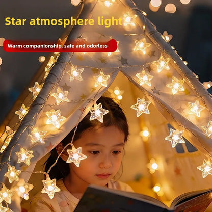 Star LED Fairy String Lights – Warm White Waterproof Indoor & Outdoor