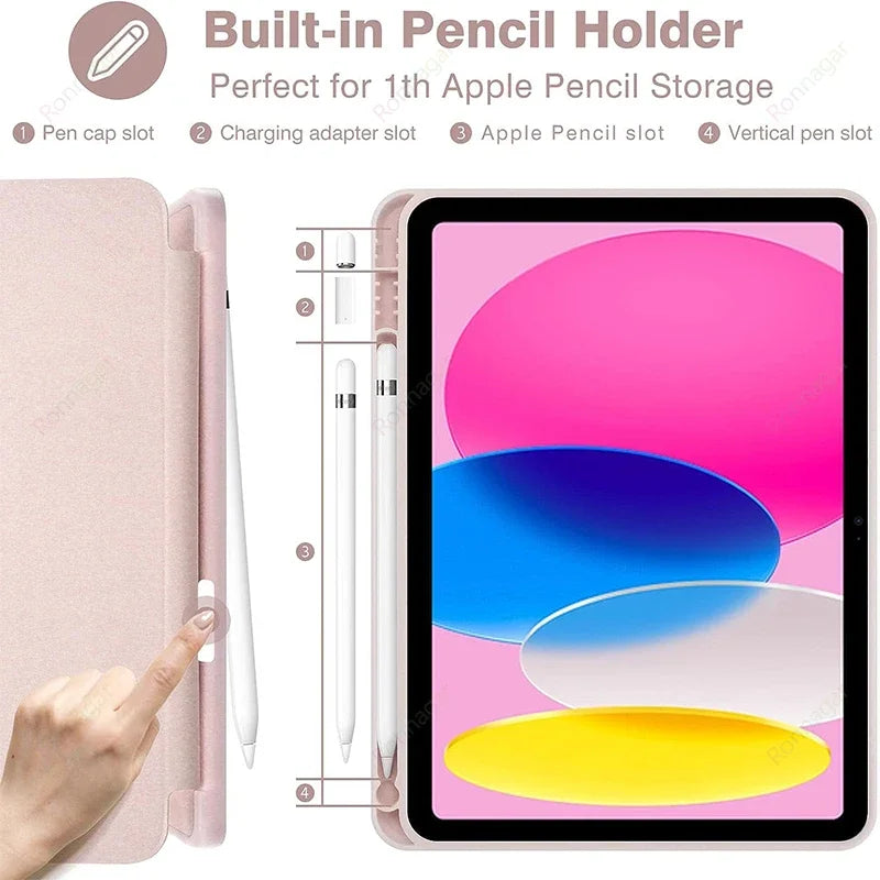 iPad Case with Pencil Slot – Slim Folio Smart Cover