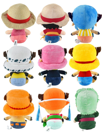 25CM One Piece Luffy Chopper Ace Zoro Plush Doll