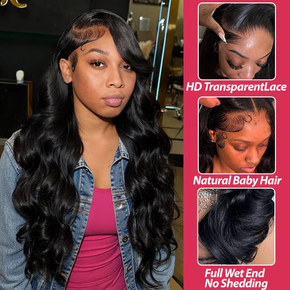 13x6 HD Lace Body Wave Human Hair Wig – Remy, Glueless