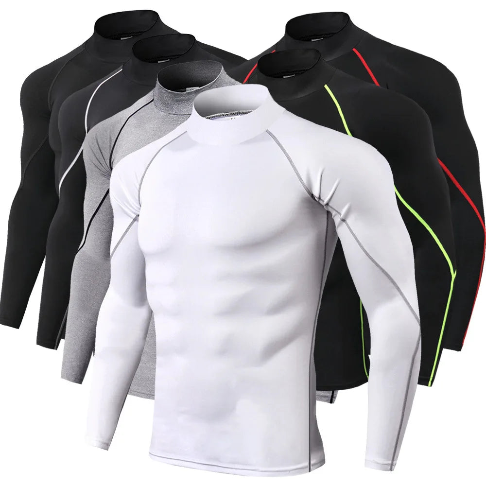 Men's Long Sleeve Compression Shirt – Quick Dry Gym & Running Top