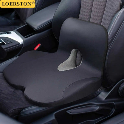 Memory Foam Seat & Lumbar Support Cushion Set – Orthopedic Ergonomic Back Relief